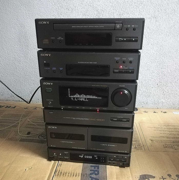 Aparelhagem Sony MHC6600 e colunas SS-H6600, de 1991