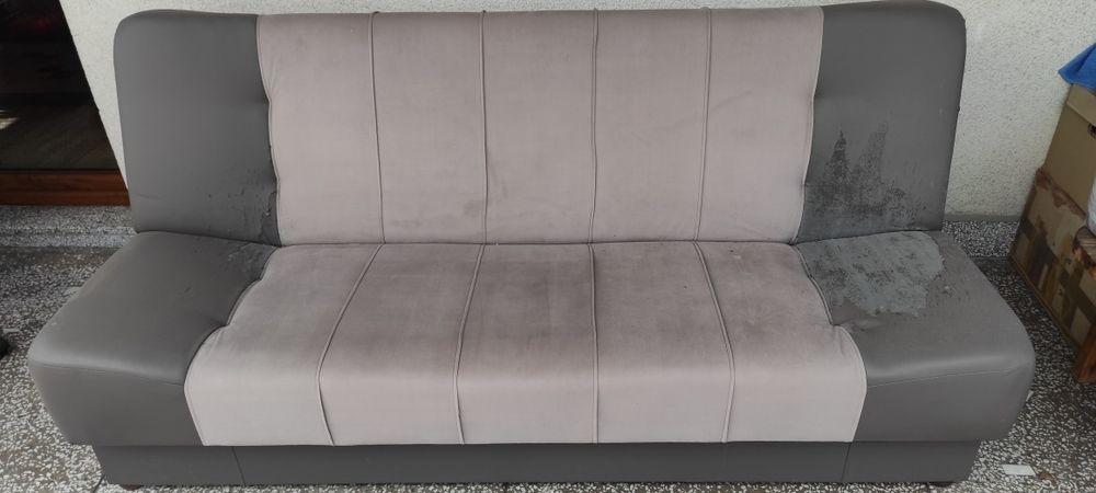 Wersalka 120x200 rozkładana z eko skórą