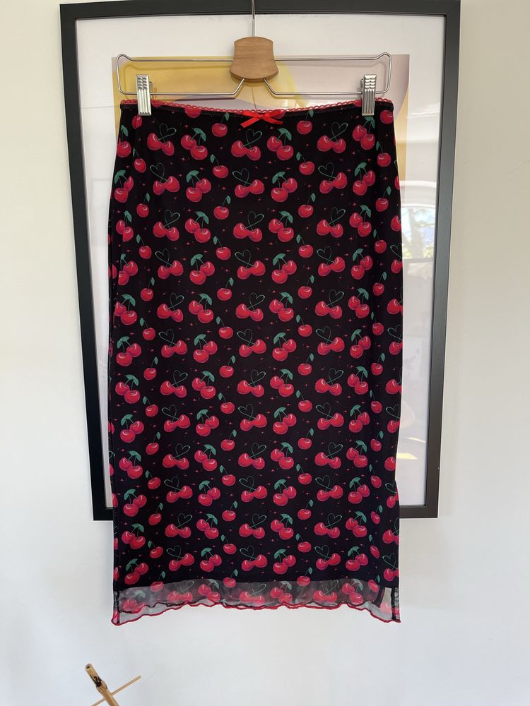 Spódnica cherry w wisienki vintage supply y2k