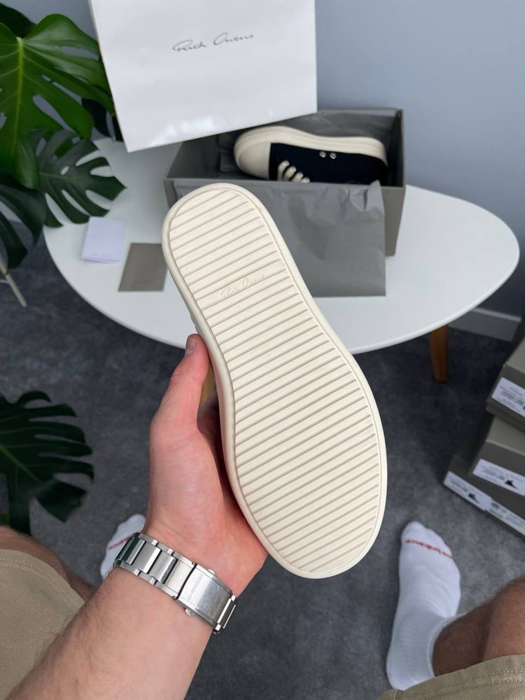 Rick Owens DRKSHDW Ramones Low Black Milk PREMIUM