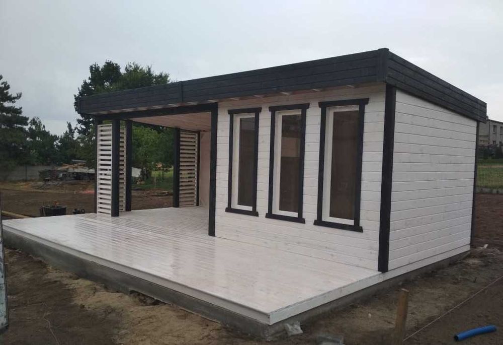 Domek narzędziowy, ogrodowy,drewniany,gospodarczy,3x3m+taras3x3m