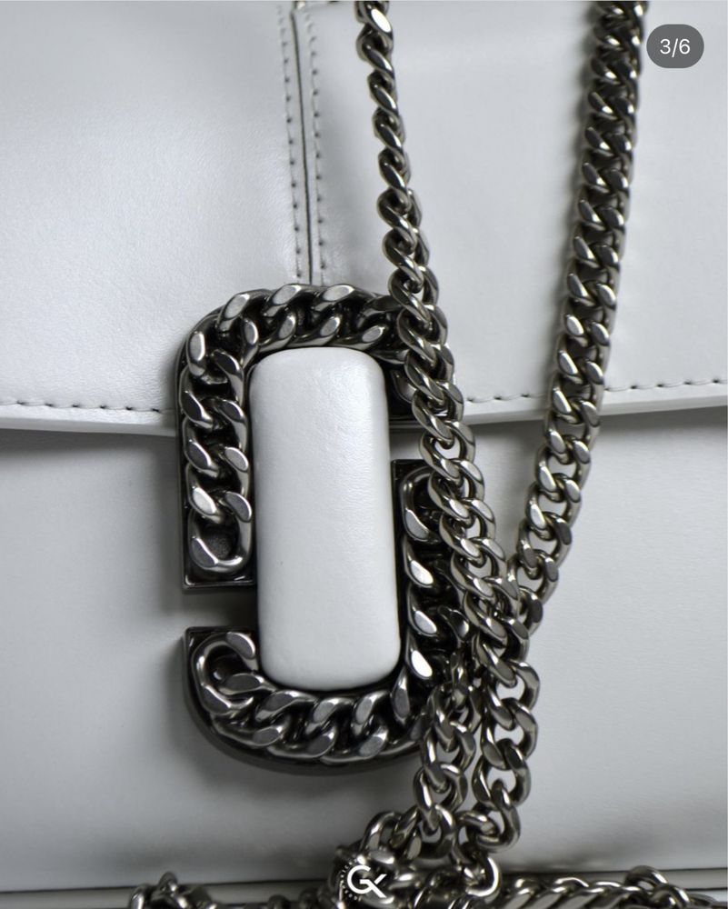 Marc Jacobs The St. Marc mini top handle колір WHITE