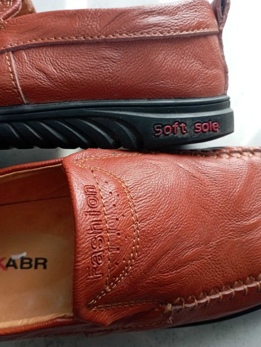 Mokasyny męskie skórzane