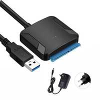 Adapter SATA USB 3.0 do podłączenia dysków 3.5/2.5" z zasilaczem 12V