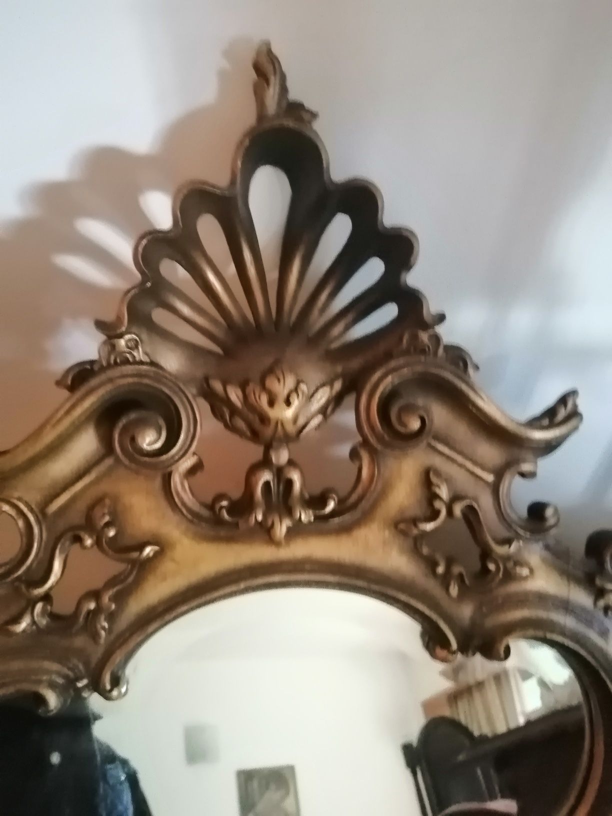 Espelho  de parede de madeira  Castanho