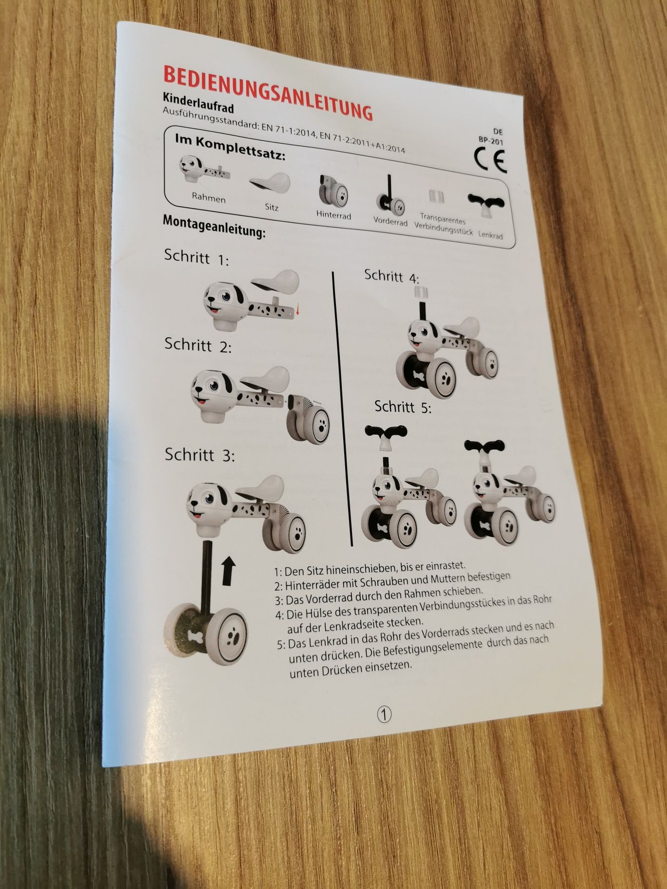 Rowerek biegowy trójkołowy piesek baby tricycle rower jeździk smiki