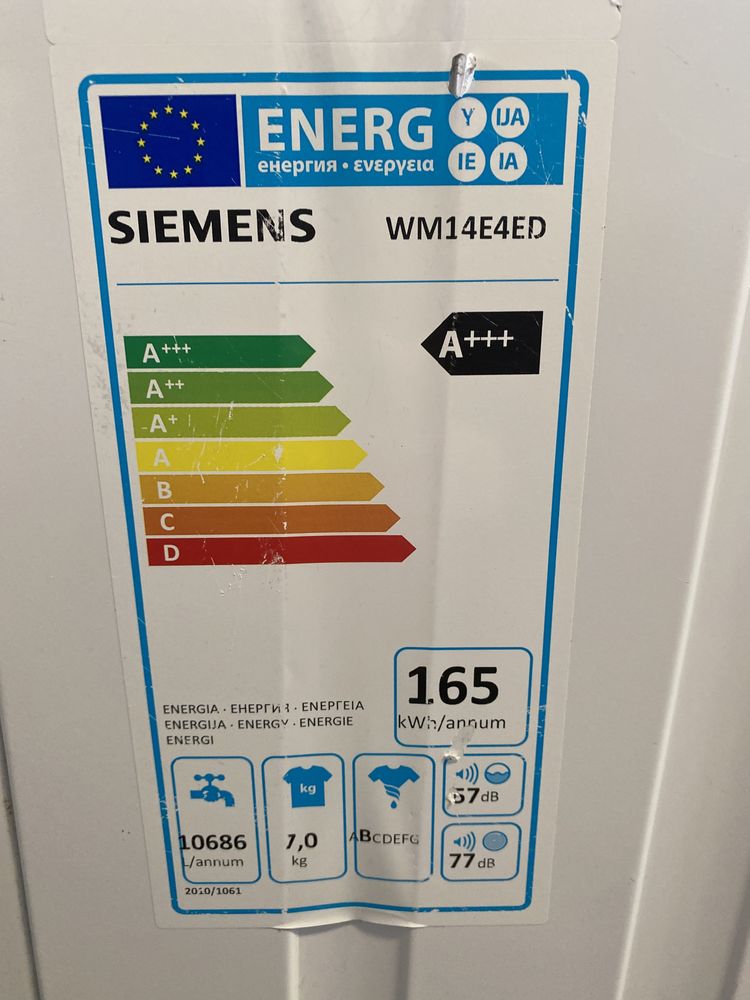 Pralka Siemens 7kg 1400 obr A+++ uzywana 6 miesiecy gwar