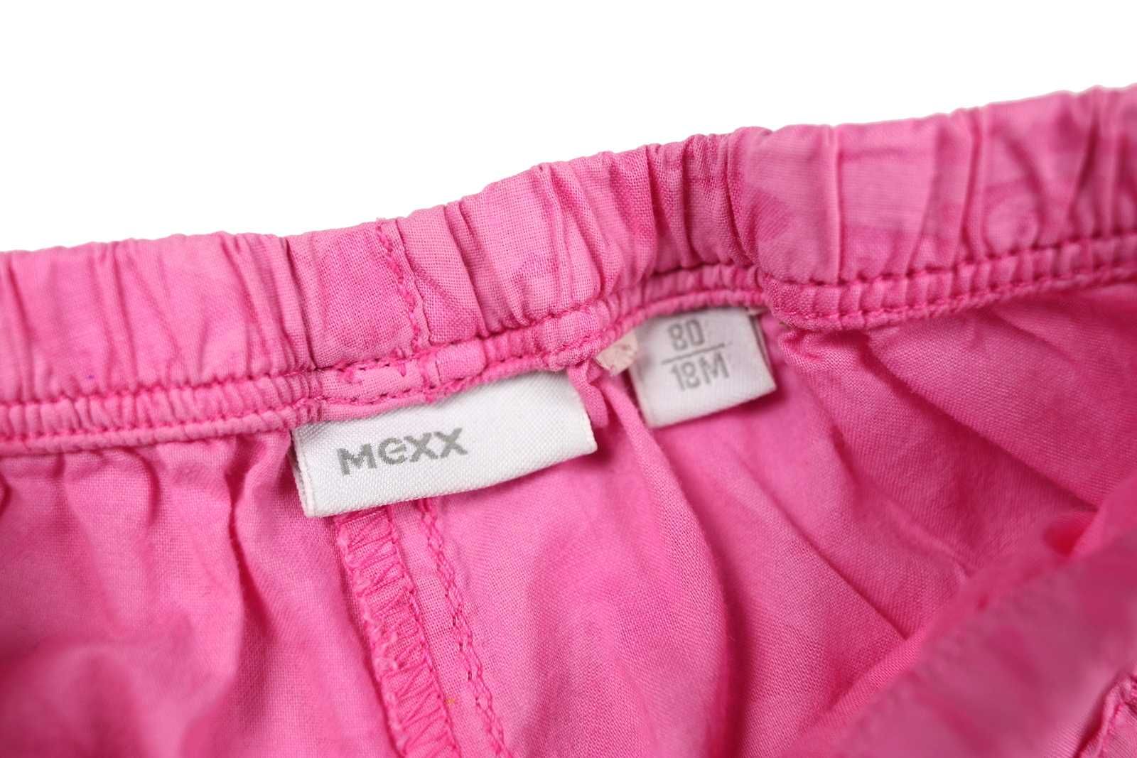 Mexx krótkie różowe spodenki batystowe z haftem 80