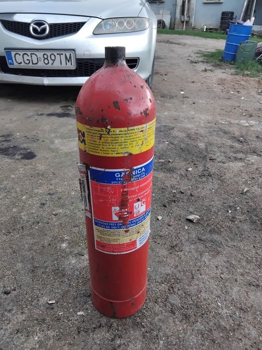 Butla ciśnieniowa 5kg po gaśnicy CO2 na gaz techniczny bez zaworu