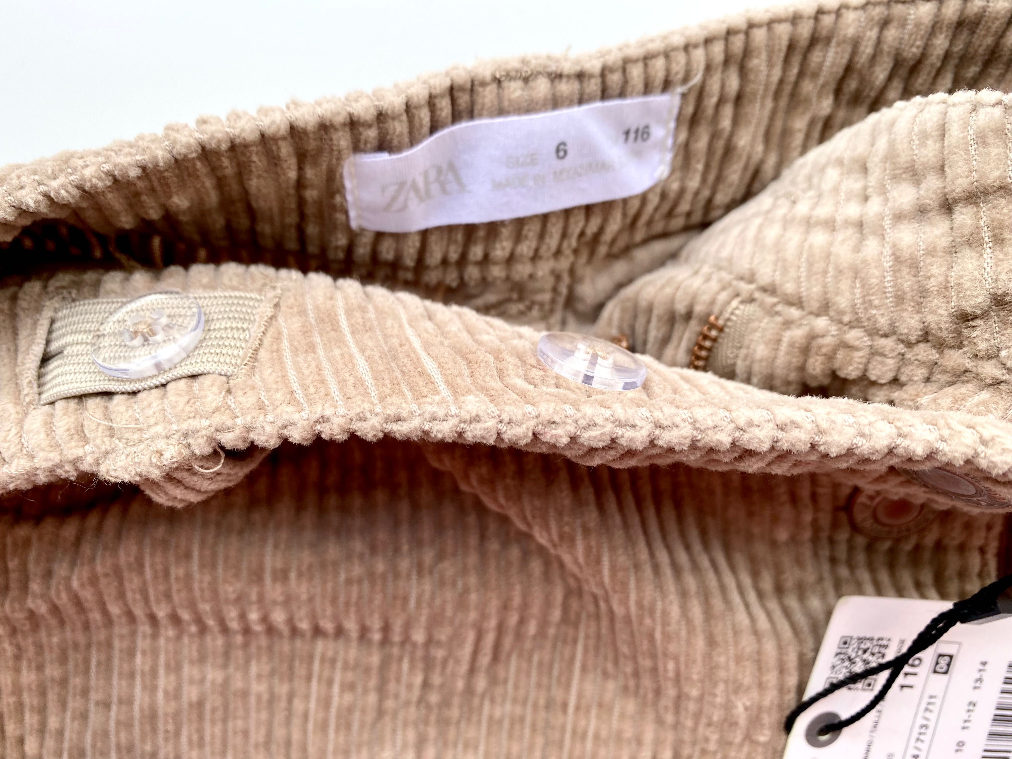 Юбка шорты Zara 116 новая вельвет спідниця рубчик 122 під футболка