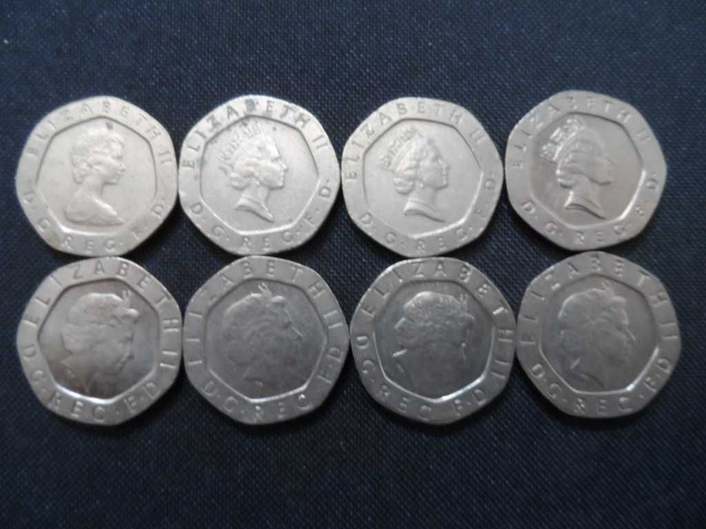 Moedas de coleção Twenty Pence.