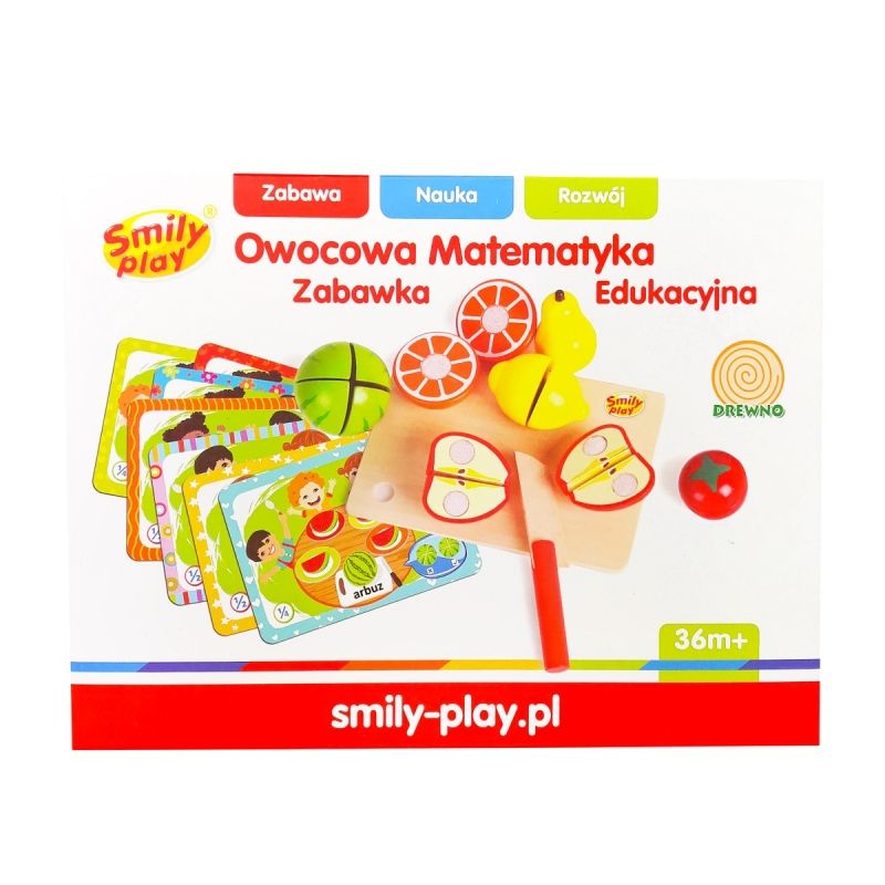 owocowa matematyka drewno edukacyjna SMILY PLAY