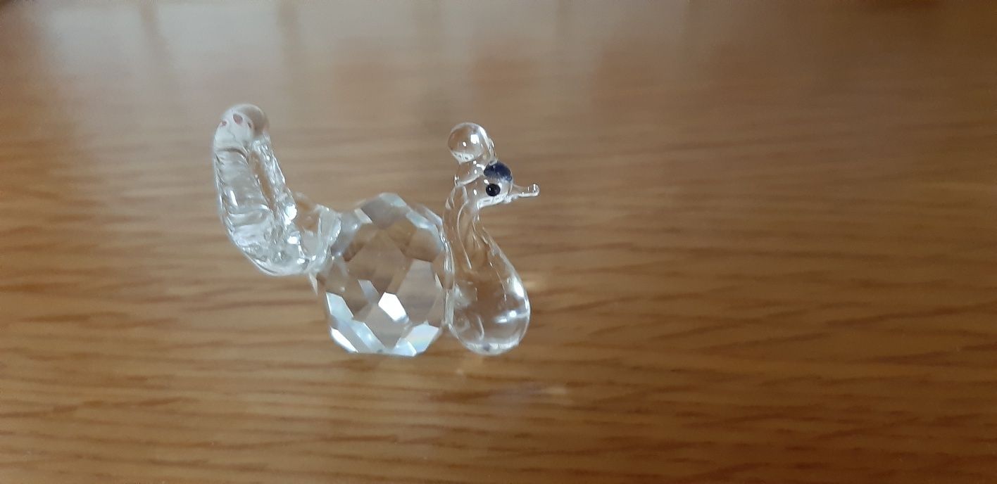 Miniatura pavão em cristal