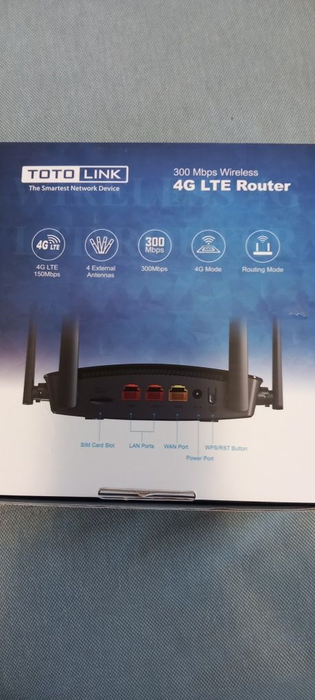 TOTO Link 4G Light 300 Mbps Wireless Router model No. LR 350