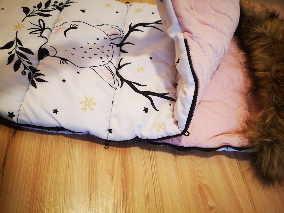 Śpiworek zimowy do wózka lub na sanki