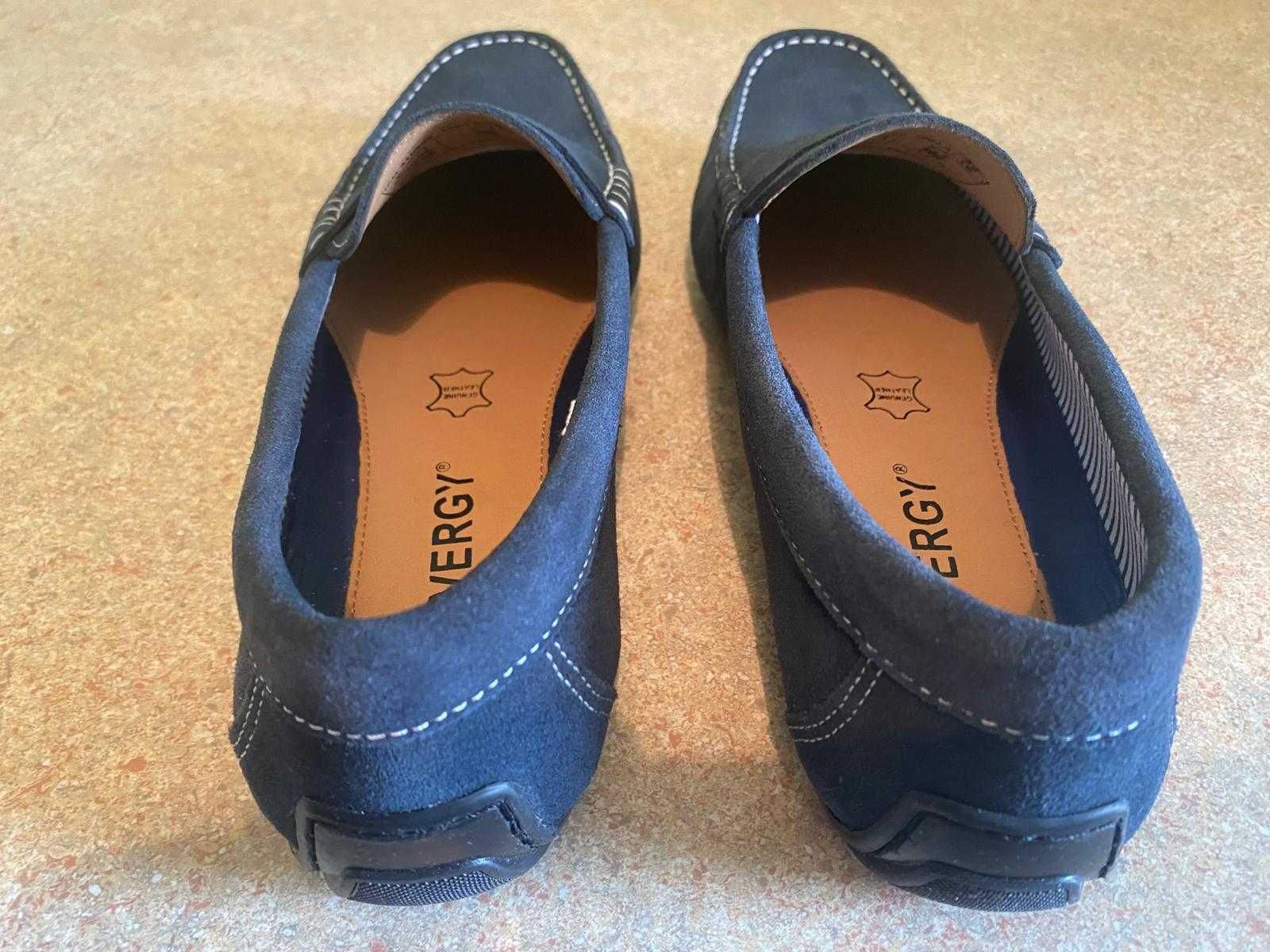 Buty mokasyny skórzane męskie - rozmiar 44