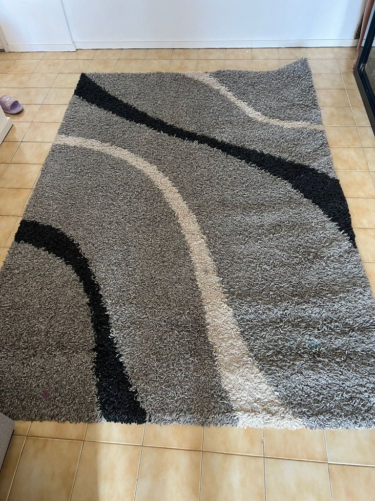 Carpetes sala cinza e preto