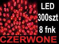 Lampki Choinkowe typu led CZERWONE 300szt 22m 8 trybów! Wrocław