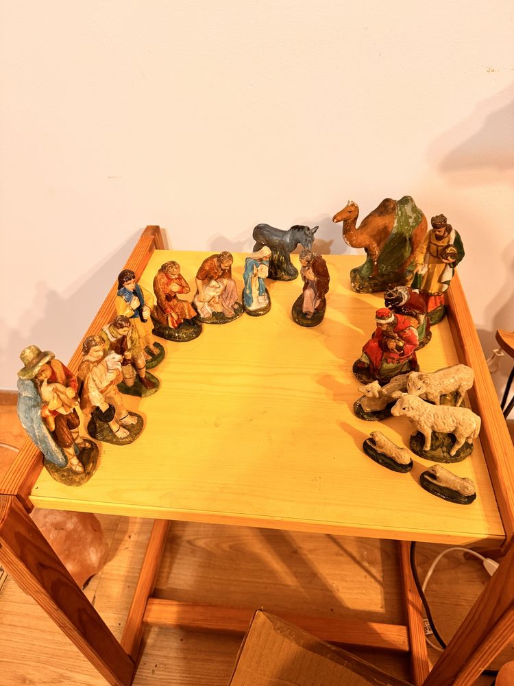 figurki do szopki stajenka przedwojenne maryja jozef antyk
