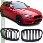 Grelha dupla para BMW Série 1 F20 F21 2011 a 2015 Preto Fosco