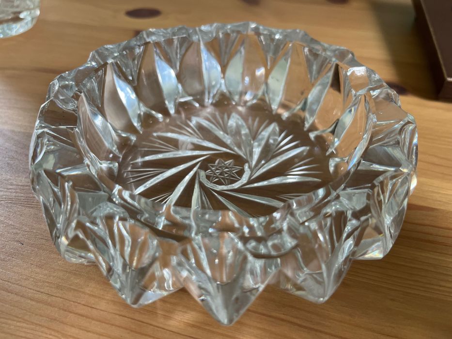 Popielniczka kryształ gwiazda popielnica kryształowa elegancka PRL