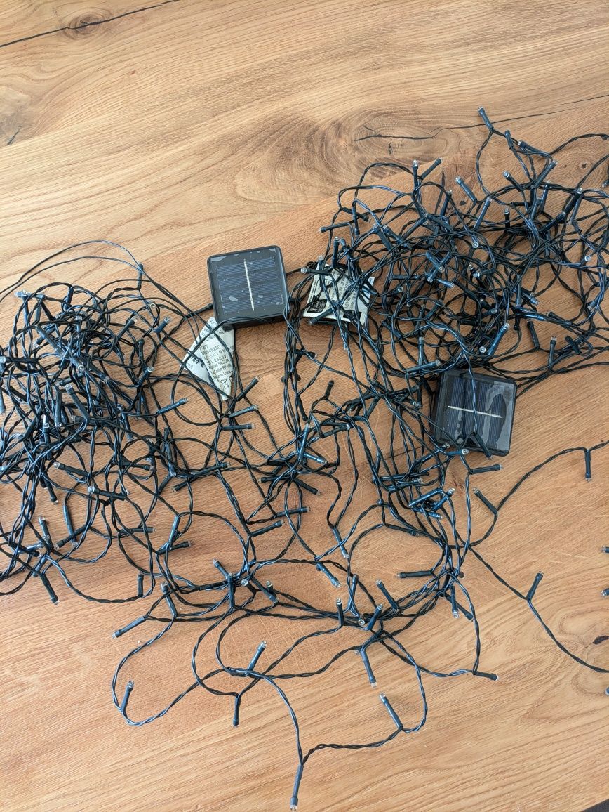 Lampki LED białe balkon taras zewnętrzne wewnętrzne