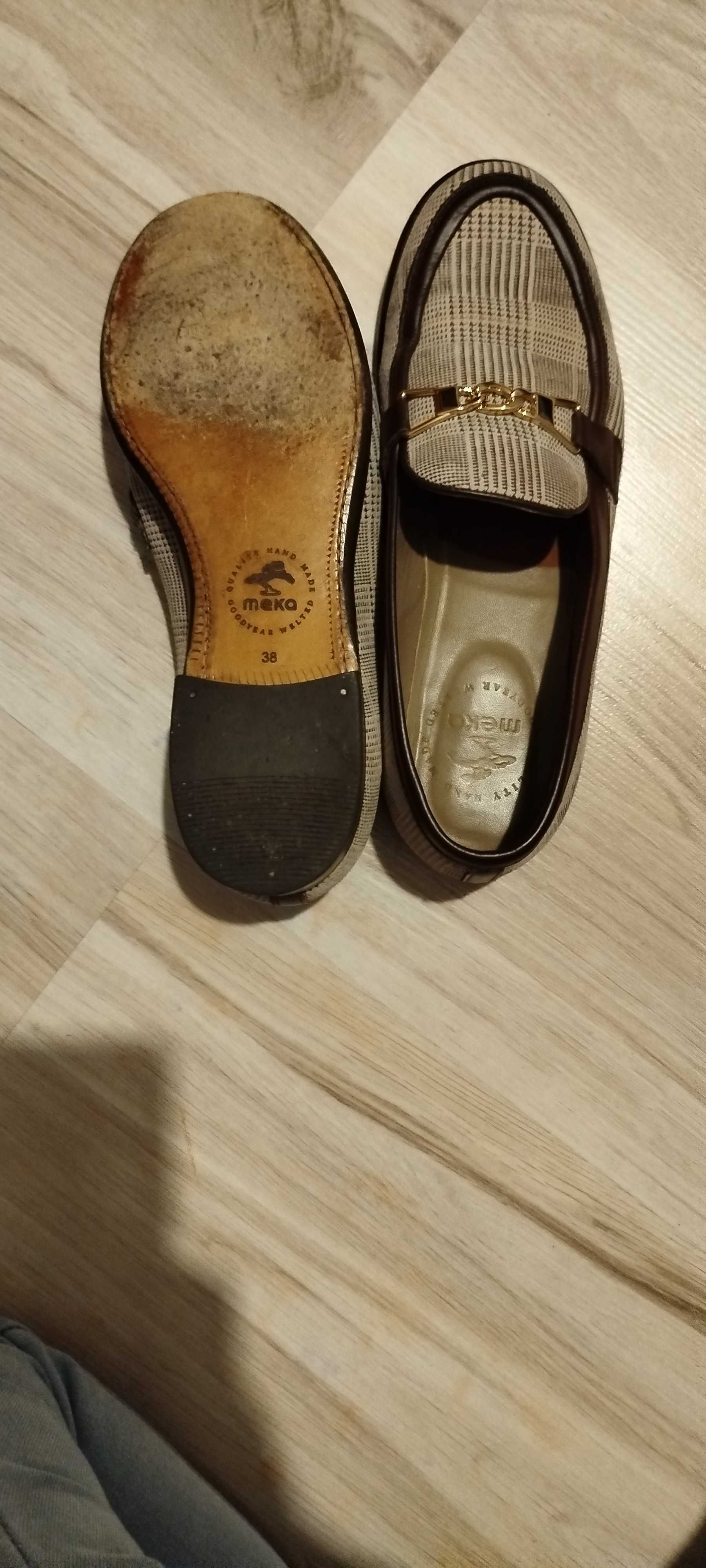 Loafersy/mokasyny MEKA rozm 38, dwie pary