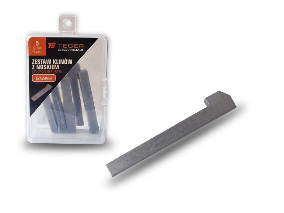 Klin z noskiem 8x7x50 TEGER, (sprzedawane po 5)