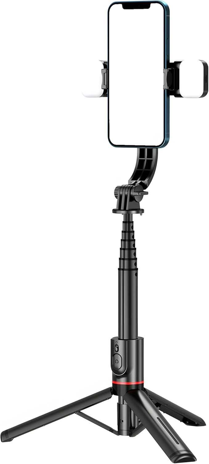 Retoo Selfie Stick Bluetooth tripé extensível candeeiro 3 em 1 até 110