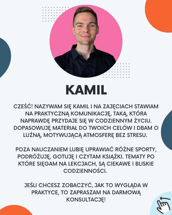 Zajęcia / korepetycje z języka angielskiego online. Fv.