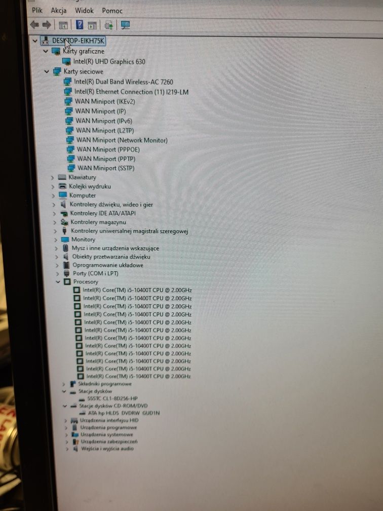 Komputer HP jak Dell i5 10400t 16/32gb 256/512gb nvme WiFi BT Win11 GW