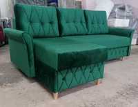 narożnik w stylu glamour rogówka z kryształkami sofa kanapa łóżko MEGA