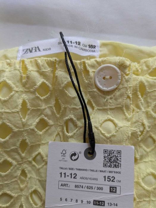 Блузка ,топ на девочку 11-12 лет рост 152 Zara  Новая XS