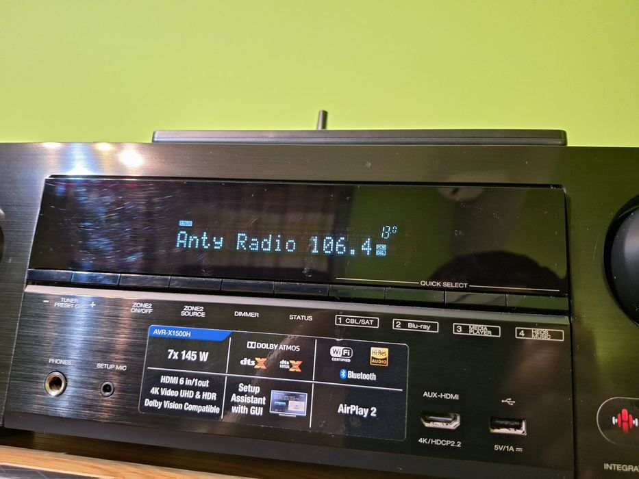 7.2 Denon Avr-X1500H Wi-Fi BT Heos Atmos  Vision Alexa Hdr 4K60p ARC