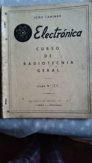 Curso de Radiotecnia  Geral de João Caninas (7 cadernos)