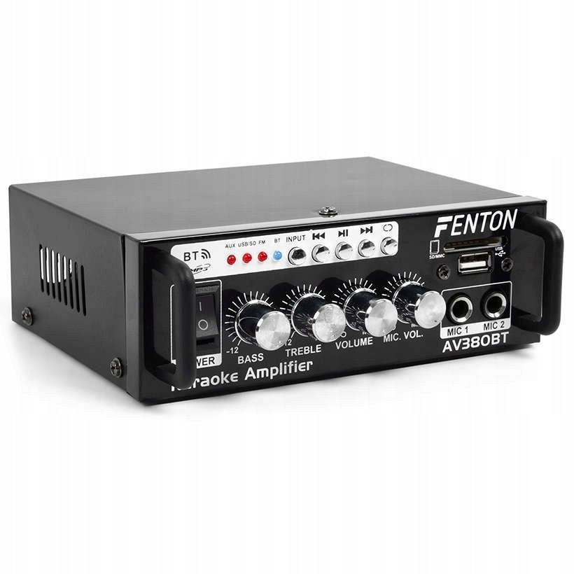 Zestaw do karaoke Wzmacniacz Fenton AV380BT 80W 2x MIKROFON 2x KOLUMNA