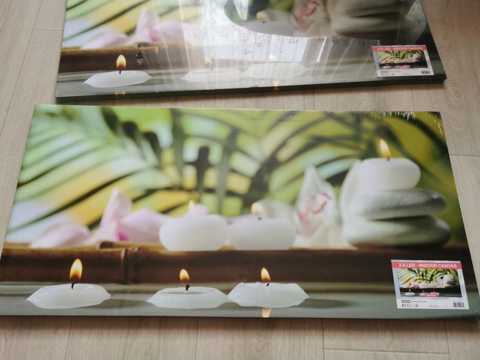 Piękny Obraz Ledowy 3X Led Canvas Na Baterie
