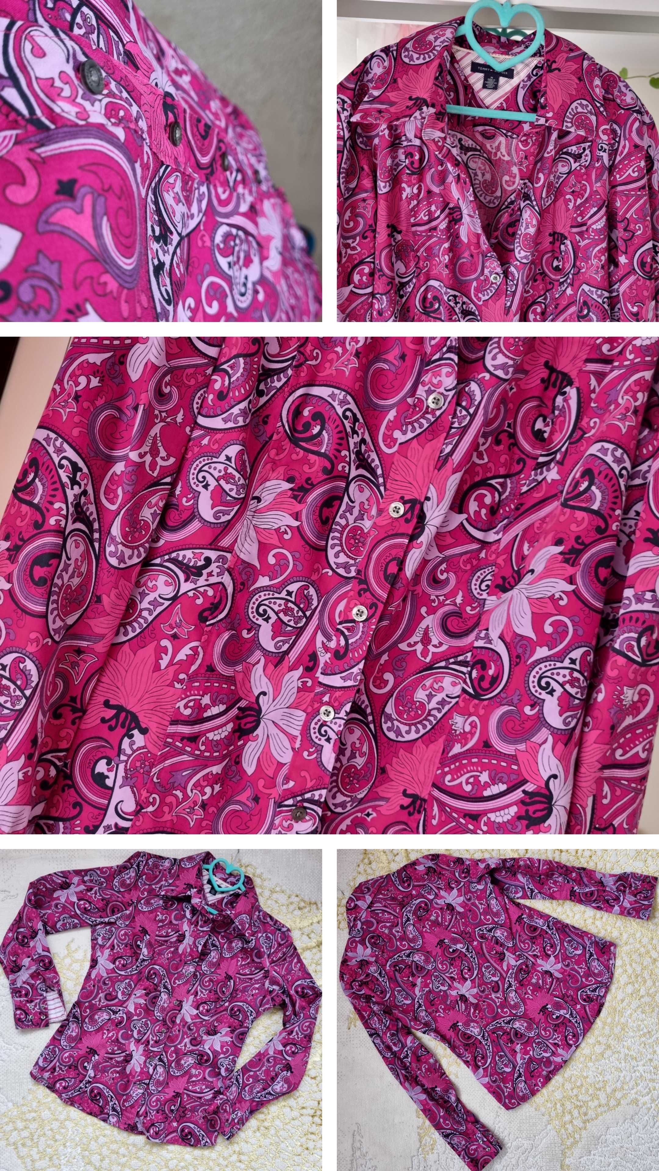 Bawełniana damska koszula bluzka Tommy Hilfiger wzór paisley rozm. S-M