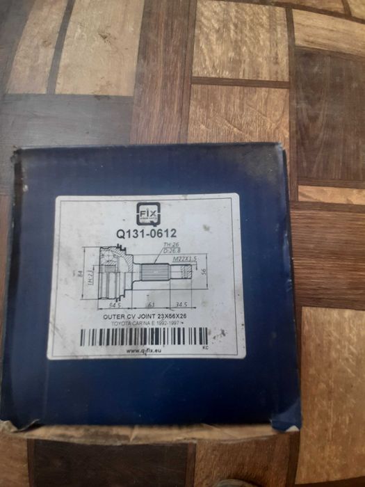 Шрус (граната, шарнір) TOYOTA Corolla, Carina 1986 - 1997