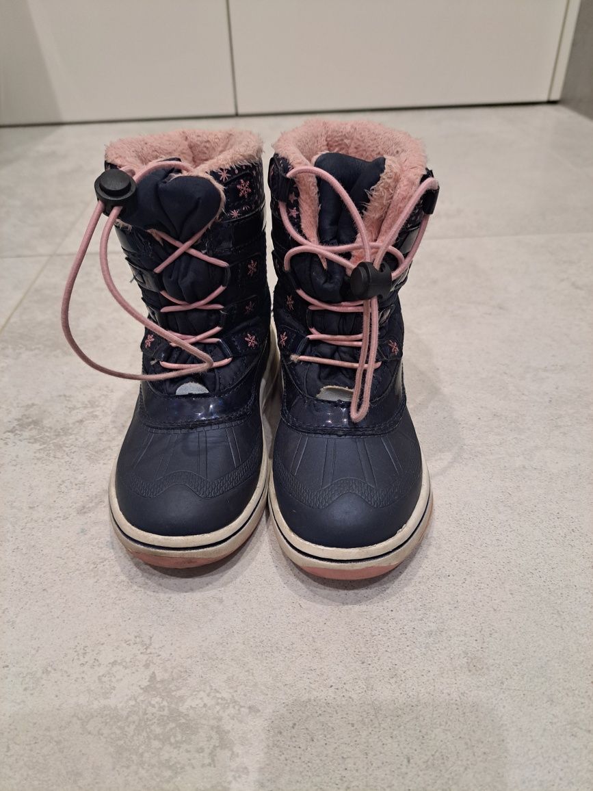 Buty zimowe śniegowce dla dziewczynki