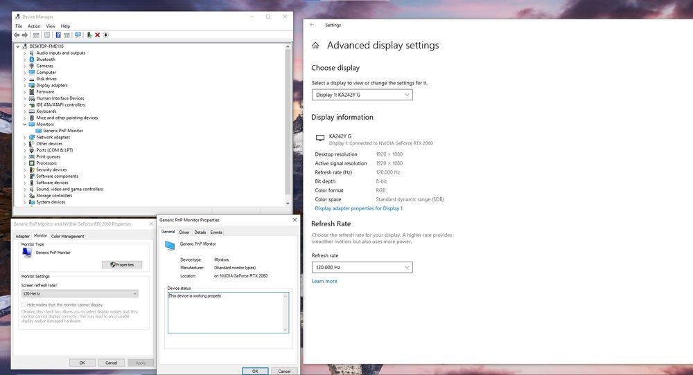 Monitor Acer 23,8" KA242 120hz ips