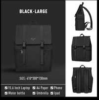 Nowy plecak MAH torba na laptopa czarny wodoodporny