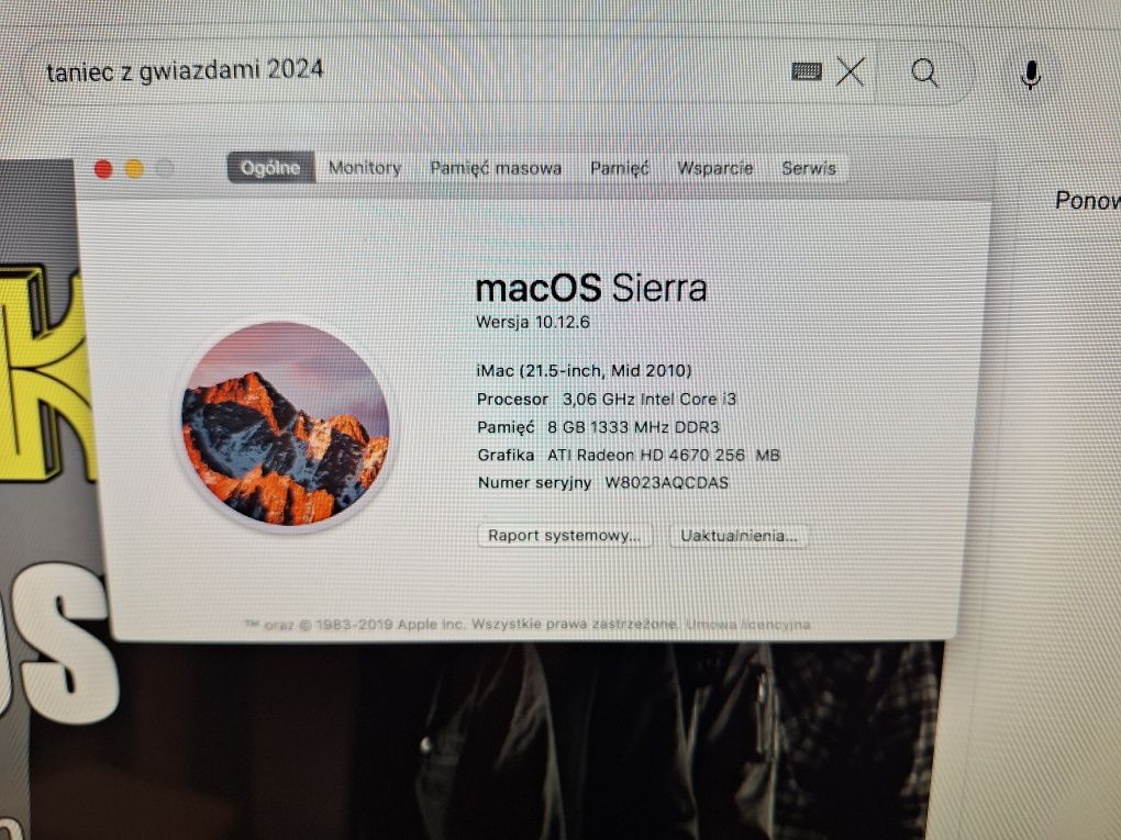 Apple Imac 21.5 cala