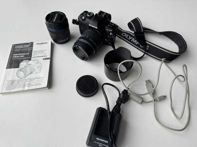Lustrzanka cyfrowa Olympus e-450 – sprawna, zestaw
