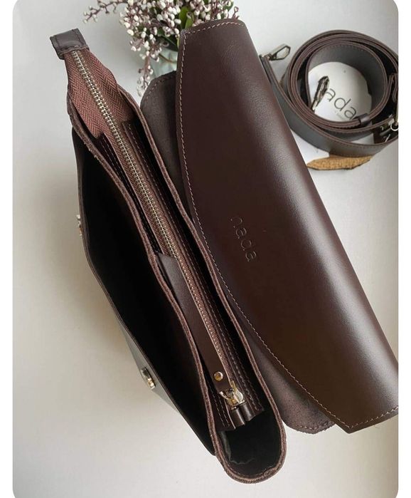 Шоколадна сумка  шкіряна   nada