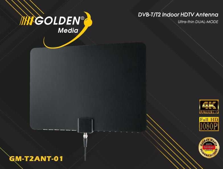 Novidade:Golden Media Antena Interior de TDT DVB-T2