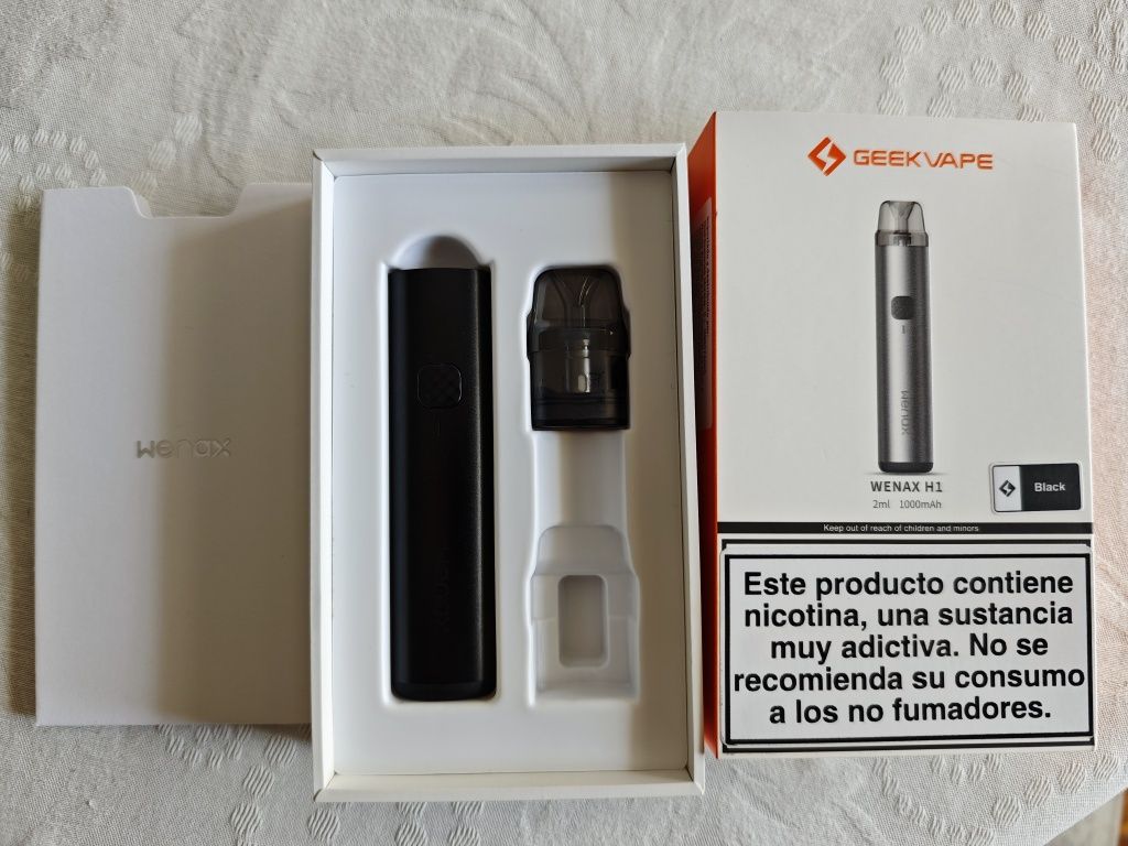 Dispositivo Wenax H1 Novo + Cartucho de 0.7 Novo + Caixa Original!