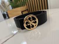 Pasek Guess Premium Monogram damski złoty