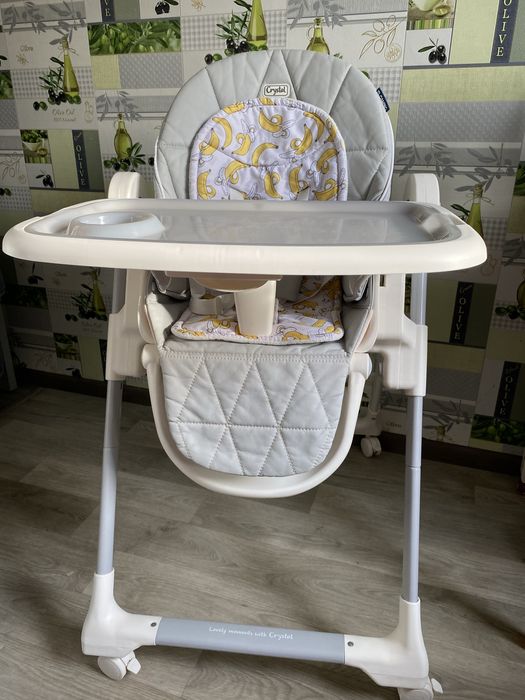 Стільчик для годування ElCamino CRYSTAL Banana Gray