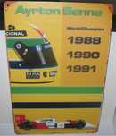 Placa Decorativa- Ayrton Senna - Tri Campeão Mundial 88-90-91